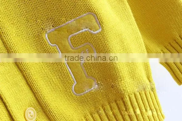New arrival F letter long sleeve autumn baby sweater