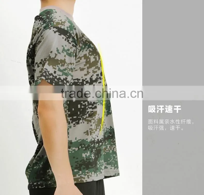 Fashion 2016 Man Casual Camouflage T-shirt Men Cotton Army Tactical Combat T Shirt Military Sport Camo Camp Mens T Shirts