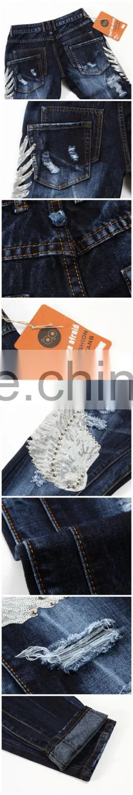 Men Slim Fit Shorts Jeans Summer Cool Pants