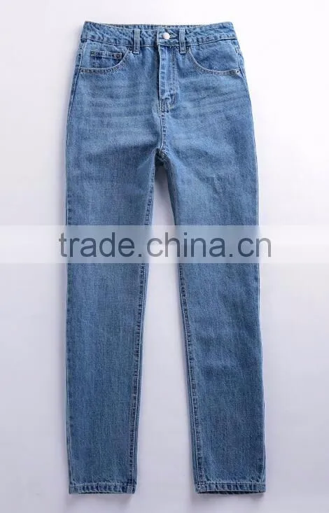 Runwaylover EY0624P Europe And American Style 2017 ladies High Waist Vintage Denim Jeans