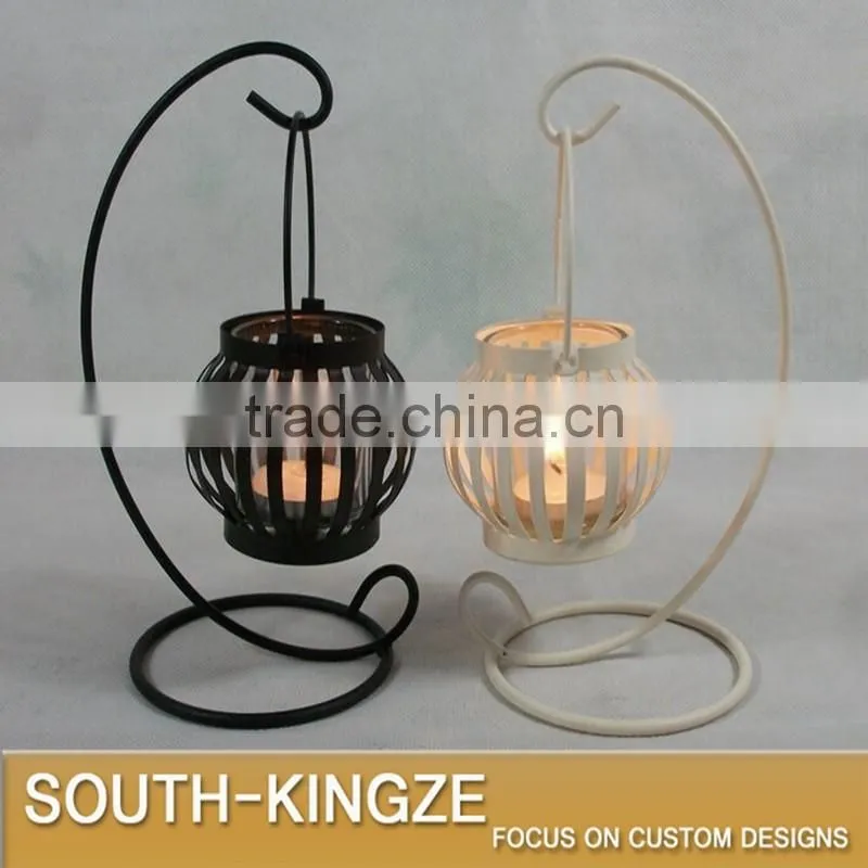 18.5cm Tall Mini Pumpkin Shape Iron Metal Lamp Stack