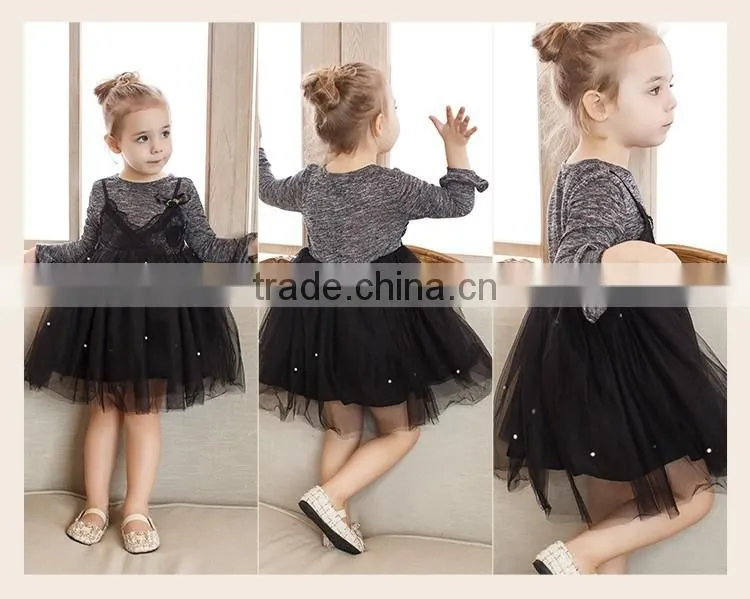 Latest girl party wear western dress high fashion party dress for 2-12 years old girls