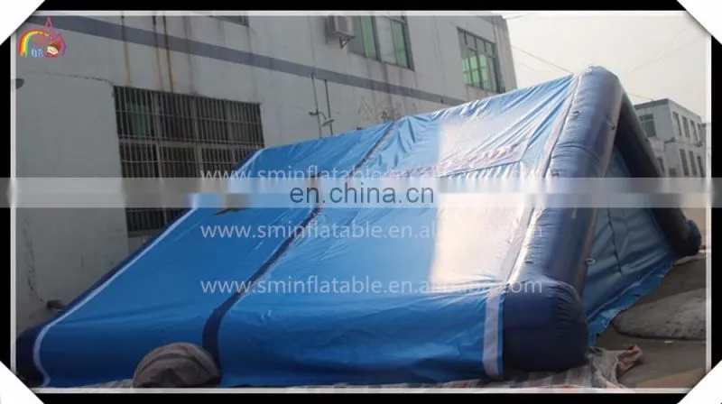 Wholesale inflatable blue camping air tent,inflatable triangle lawn tent for advertisement