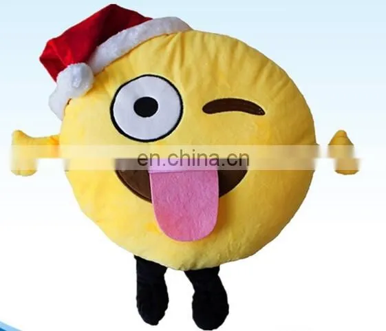 china manufacturer promotional fashion funny emoji plush pillow with legs and arms
