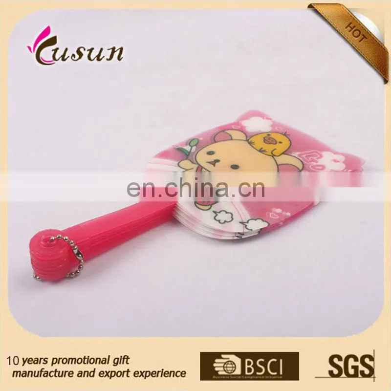 High Quality Colorful custom summer Promotional plastic hand fan