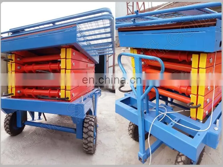 7LSJY Shandong SevenLift portable hydraulic 4m electric mini scissor lift