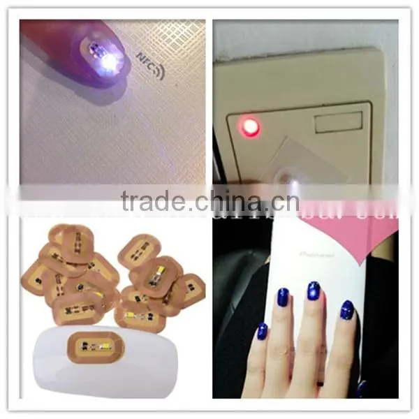 13.56MHz NFC Led Rfid Finger Nail Stricker Tag For Mobile Phone Event