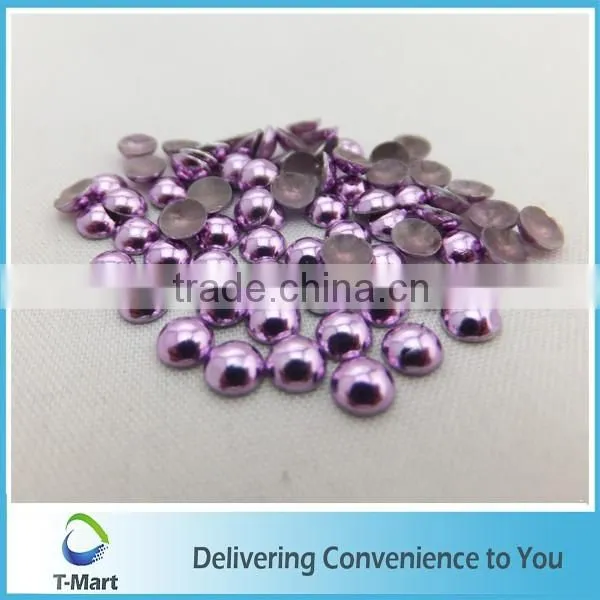 Lt.purple Korean Hot Fix Metal Dome Studs
