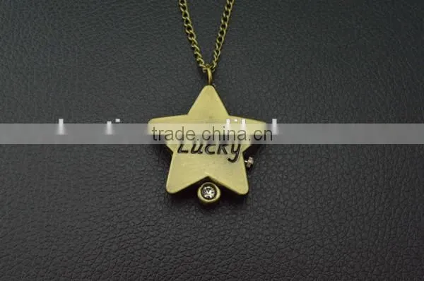 Promotional gift antique pocket watch mini coin watch mental chain quartz watch assorted patterns