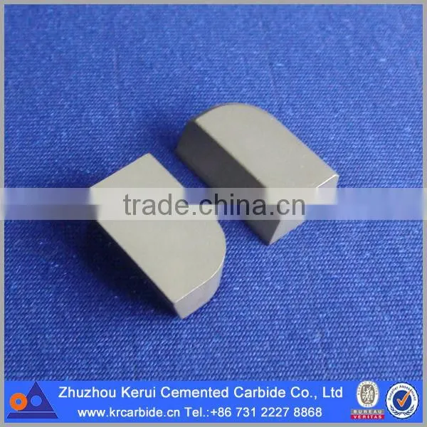 Cemented carbide cutting inserts Type A brazed tips