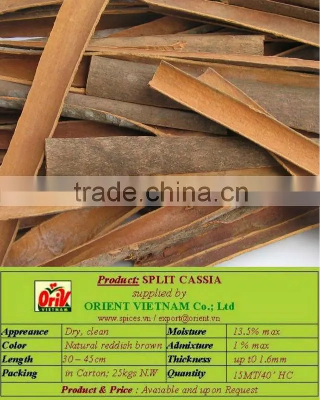Split Cassia / Cinnamon very high quality and high oil content