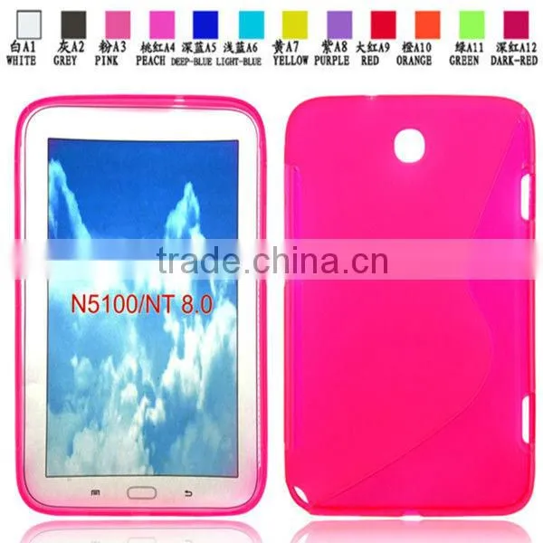 China Factory Hot selling S shape TPU Case For Samsung Galaxy N5100 case