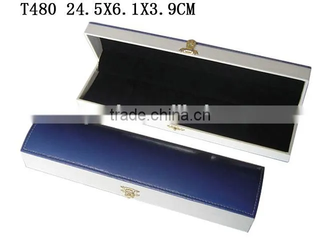 T477 Arch shape Plastic PU Leather Bangle Box With Lock