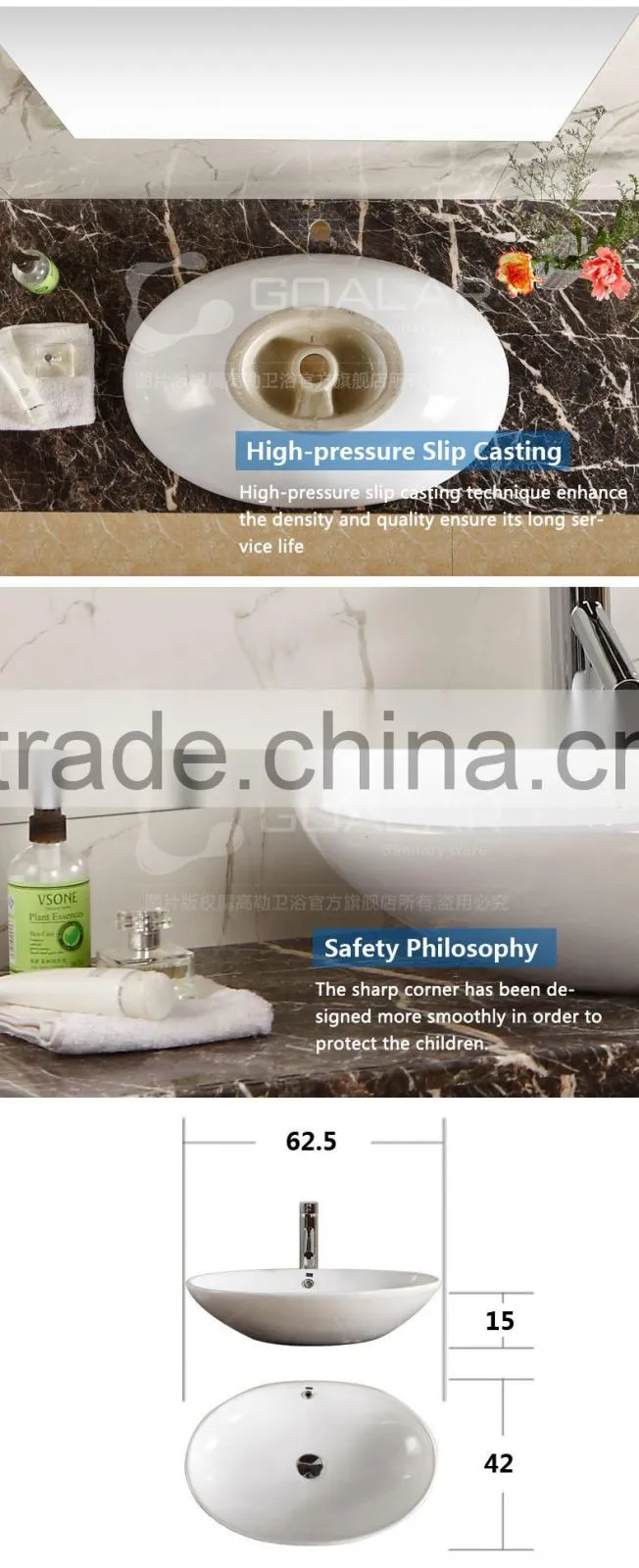 New Design Art Ceramic Basin