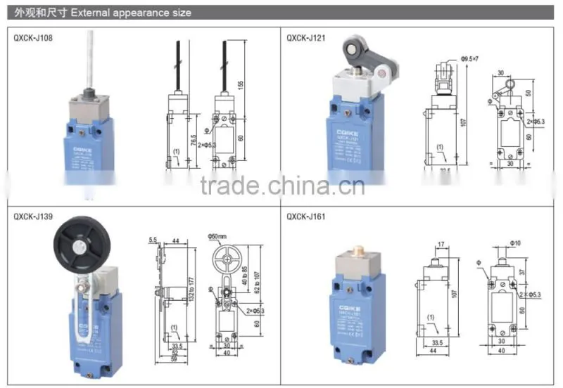Thermoplastic roller tumbler direct acting type QXCK-J roller shutter limit switch