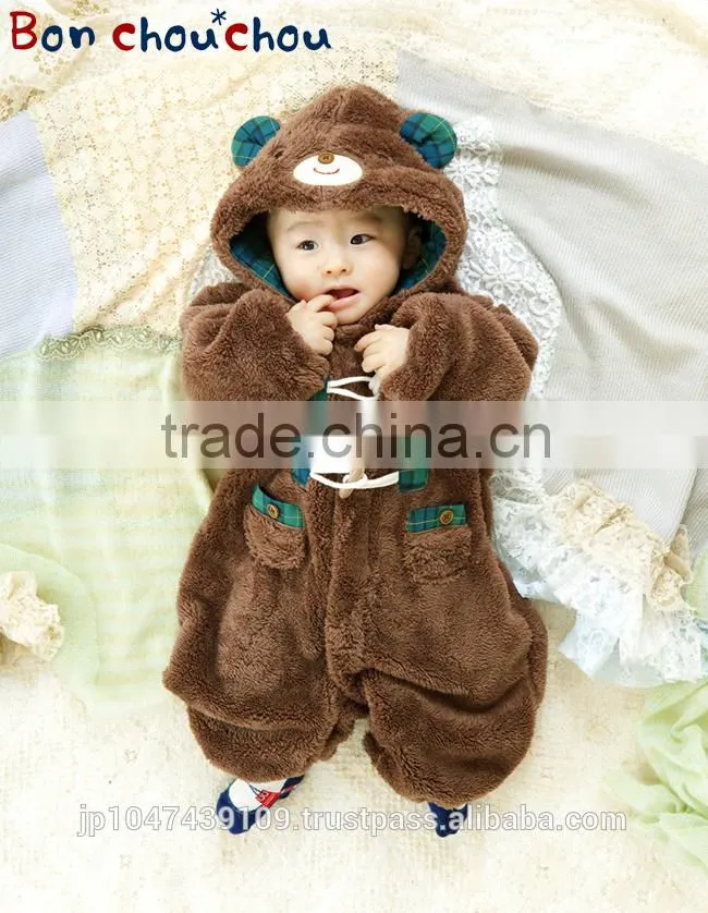 Japanese wholesale products high quality cute clothings animal baby children winter garment hot selling in Japan