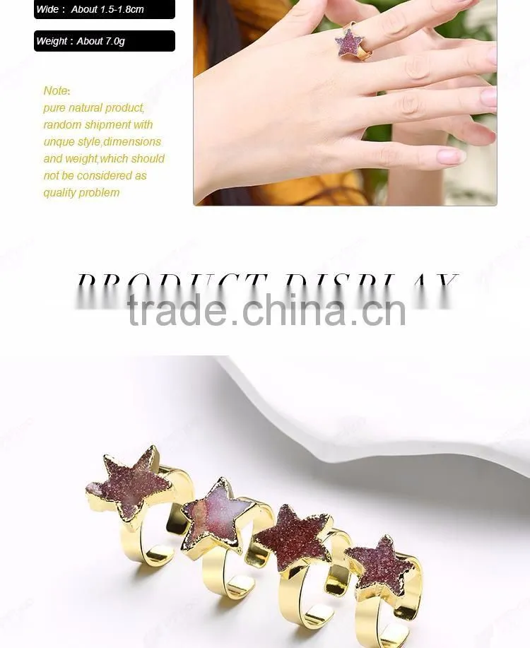 New fashion engagement ring, Custom shape star rings