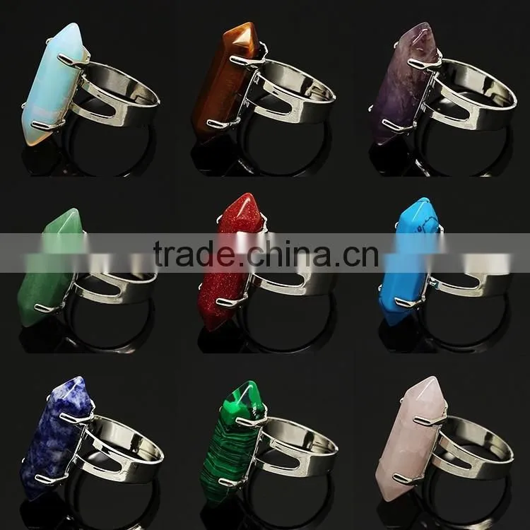 RG1091 Gold plated arrowhead Druzy Geode stone boho ring
