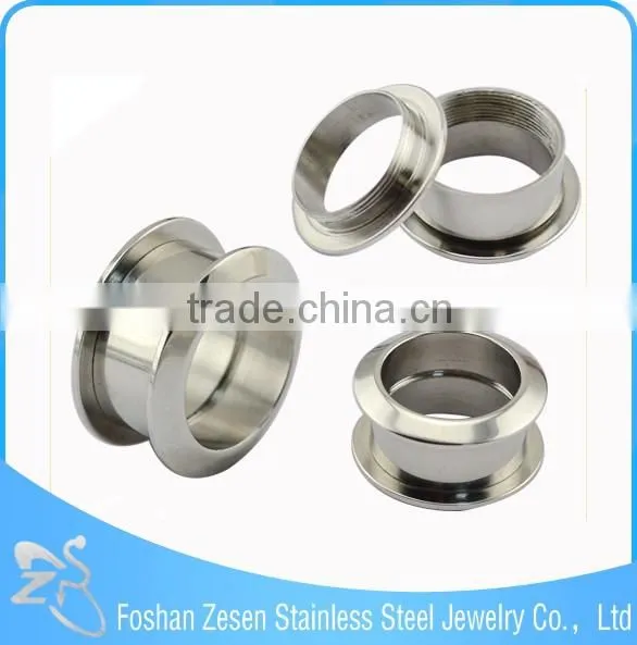China manufacturer medical steel gold screw fit flesh tunnel ear plug stretcher