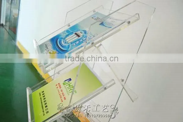 China manufacturer brochure holder floor stand, magazine display shelf