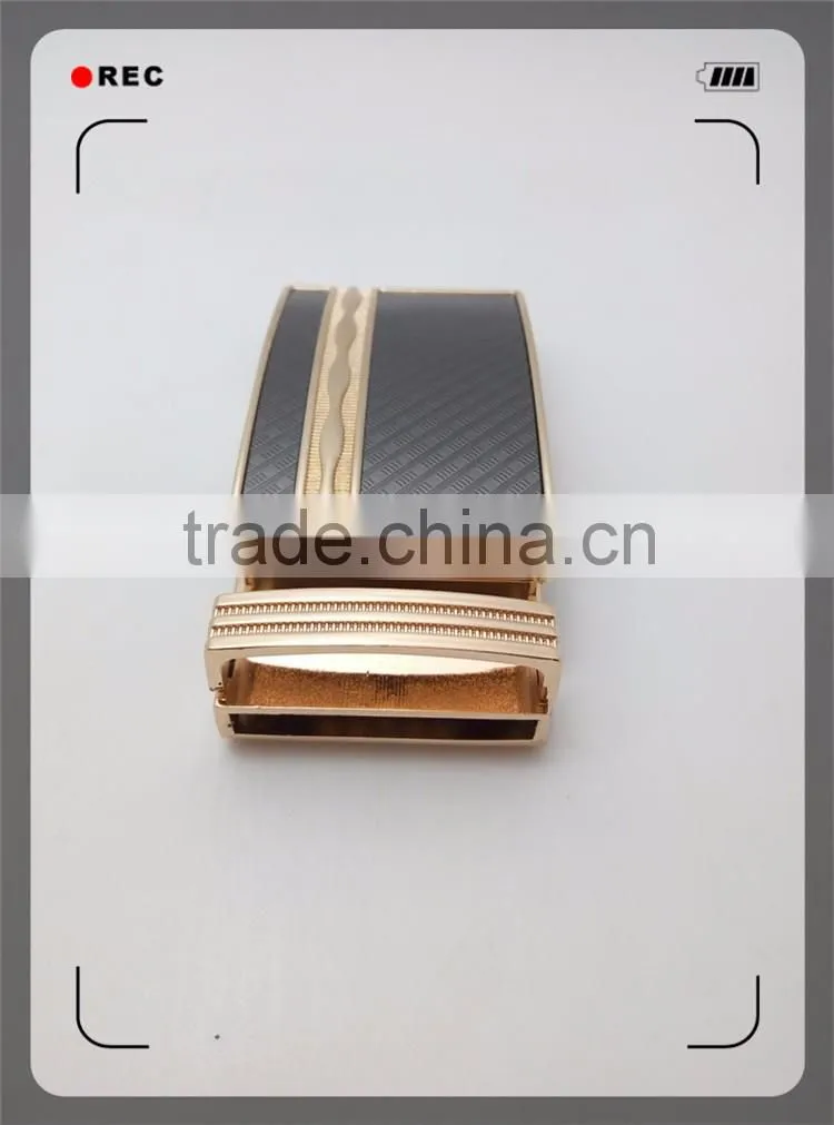 Western cowhide automatic buckle leather belt for men