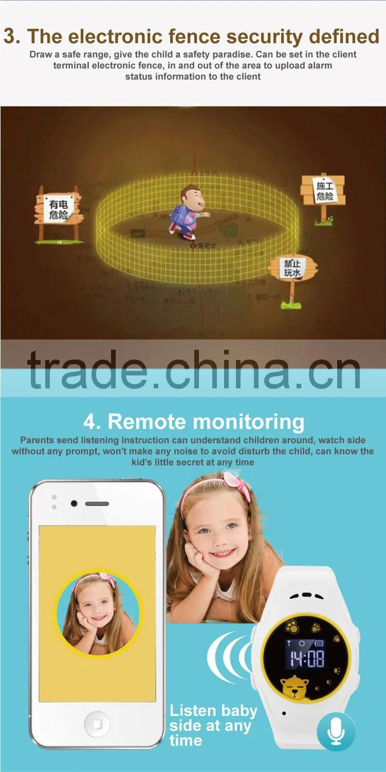 Children Smart Bracelet SOS Call Location Finder Locator Tracker GPS Monitor Watch