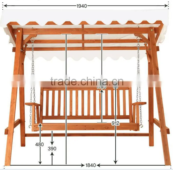 wooden Swing with ceiling