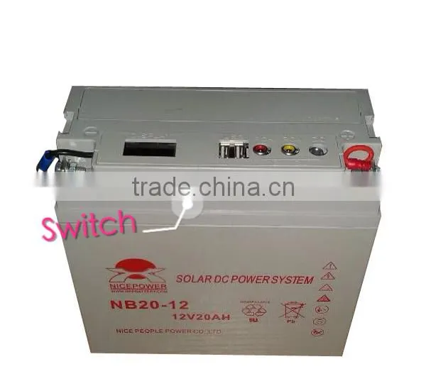 Fast Charging 12v 20ah lead acid battery Mini Solar power station
