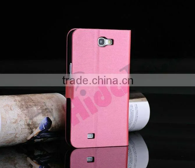 N7100 Glossy Leather Case for Samsung Galaxy Note2 2, Wallet Leather Case, N7100 Glossy Book Style Leather Case