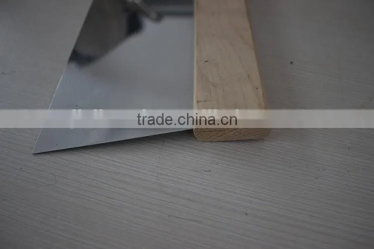 Stainless steel blade scraper with wooden handle