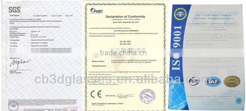 Top quality and competitive price 3d glasses materials