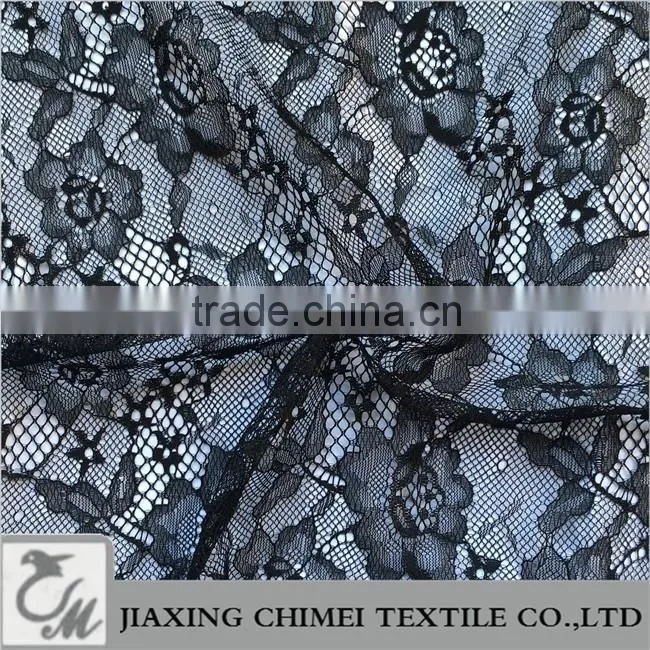 black lace jacquard net fabric