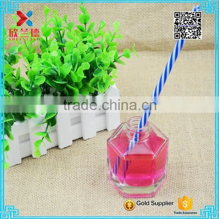 Hot selling 130ml clear glass aroma diffuser bottle with screw cap