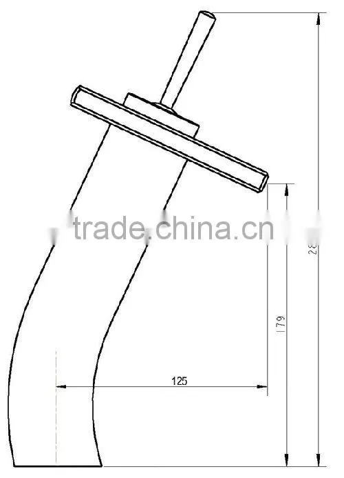 Australian Standard Rectangular Glass Spout Bathroom Taps