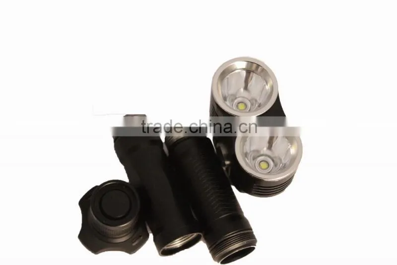 rechargeable T6 two head highpower led flashlight
