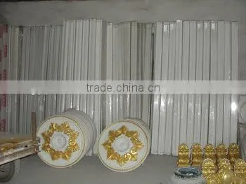Green New Building Material Decorative Gypsum ceiling cornice factory with panel/pillars/corner design
