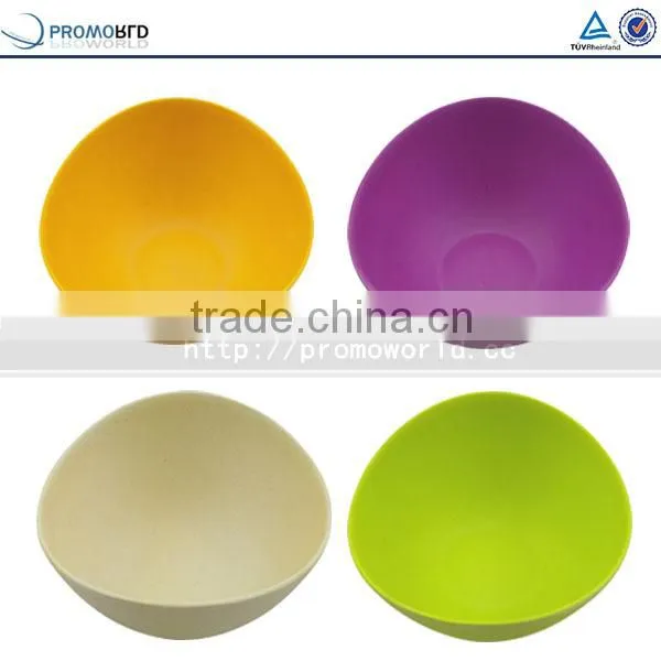 Eco-friendly Bamboo Fiber Natural Salad Bowls Colorful Dinnerware Sets