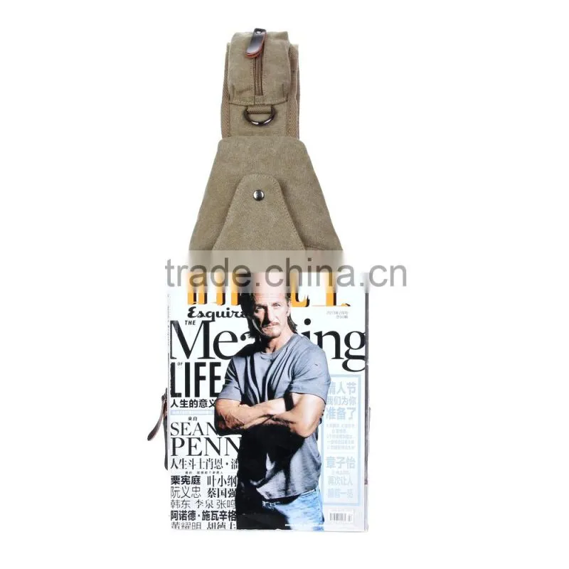 High quality mens long shoulder strap bag and canvas chest bags