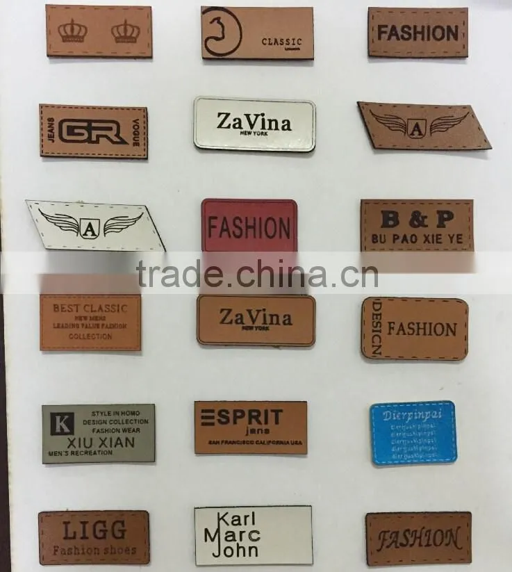 Cheap prices custom garment jeans leather patch labels
