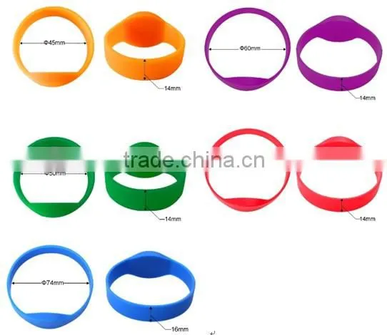 13.56Mhz Custom Printed One Time Use NFC DIsposable Wristband For Smart Phone