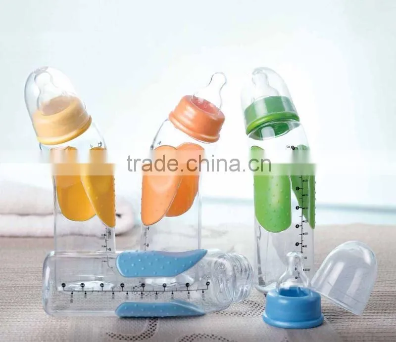 new products! hot selling PP material 240ml anti-slip baby feeding bottle for wholesales