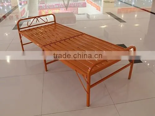 silver grey single metal beds/good school furniture metal dormitory beds