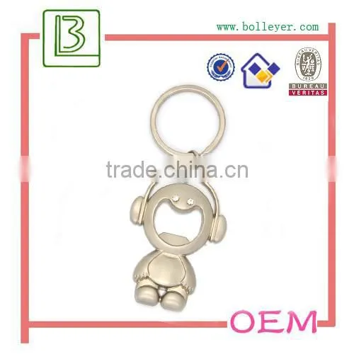 Metal wine opener keychain