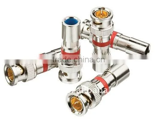 RG58 Male BNC Compression Connector Red