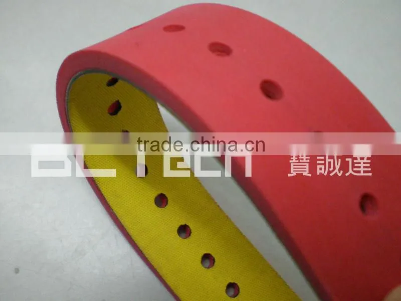 Nylon flat belt with rubber&holes