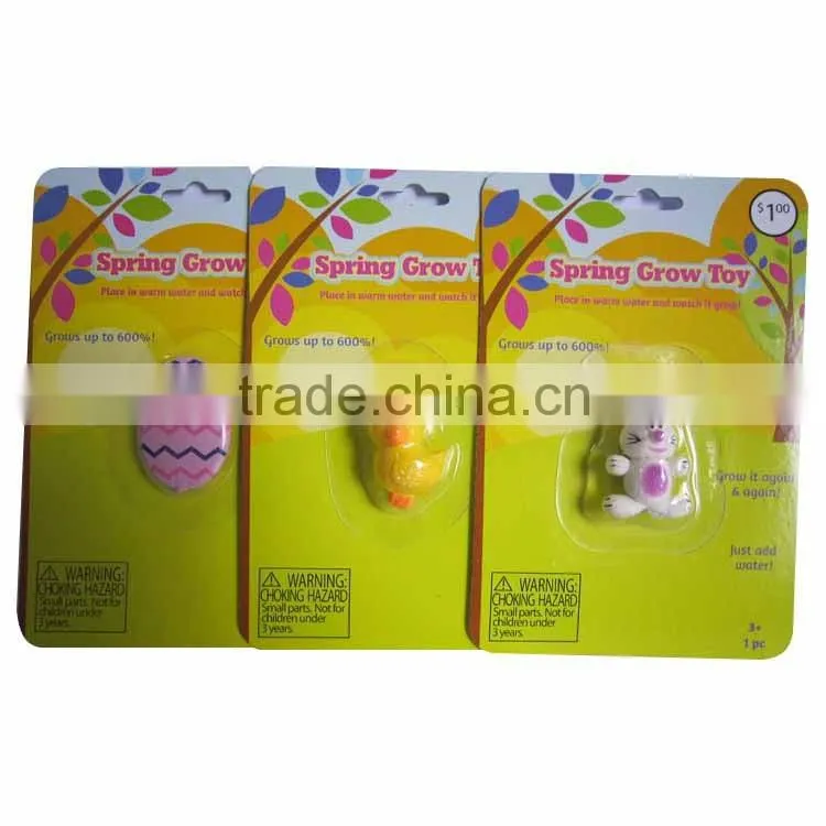 blister card Growing Rabbits duck and stone toys eva