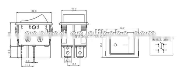 4 pin on off rocker switch t125