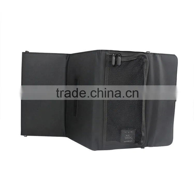 2-USD port 18W foldable solar charger with 23-25% solar conversion best for outdoor fittings