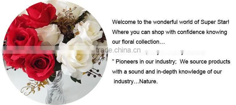 Blue 7 heads Artificial rose flower bouquet