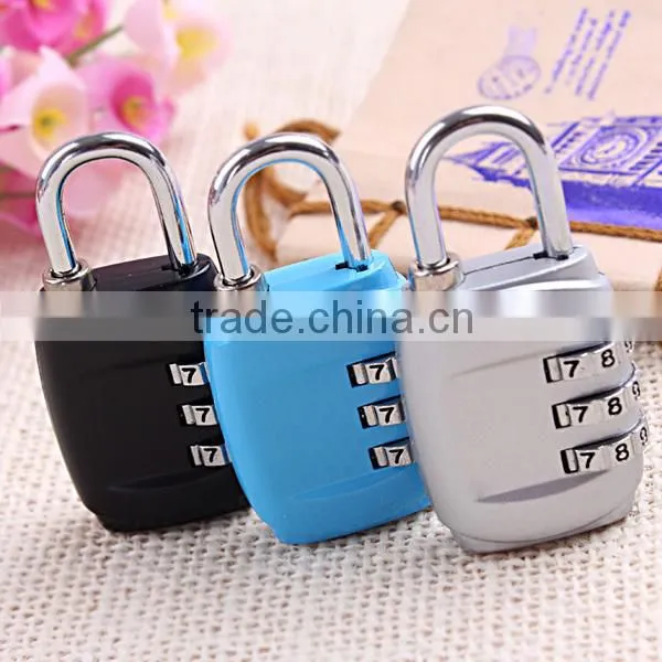 2015 wholesale price factory direct zinc alloy combination locks travel suitcase padlocks